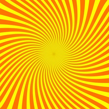 Yanılsama ışınları Sarı zemin üzerine. Vektör çizim. Retro sunburst arka plan. Grunge tasarım öğesi. Gün ışığı etkisi. İyi resimler, duvar kağıtları için