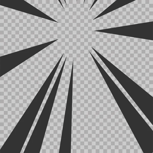 Soyut çizgi roman flaş patlama Radyal arka plan hatları. Süper kahraman tasarımı için vektör çizim. Parlak siyah beyaz ışık şerit patladı. Flaş ray patlama kızdırma. Manga Çizgi film kahramanı mücadele yazdırma damgası