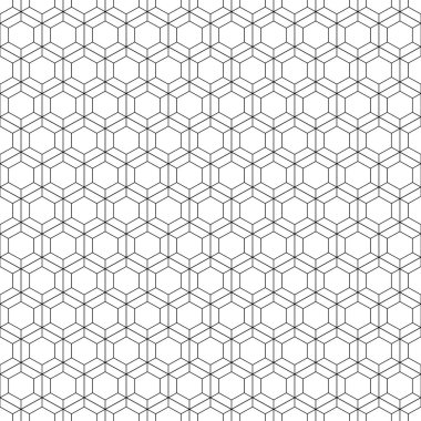Petek seamless modeli. Vektör çizim. Altıgen hücre doku. Kılavuz arka plan. Geometrik tasarım. Modern şık soyut doku. Şablon baskı, tekstil, ambalaj ve dekorasyon için