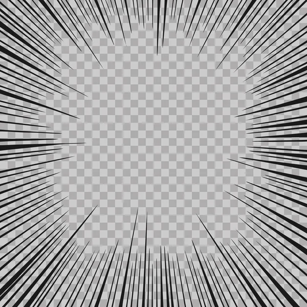 Soyut çizgi roman flaş patlama Radyal arka plan hatları. Süper kahraman tasarımı için vektör çizim. Parlak siyah beyaz ışık şerit patladı. Flaş ray patlama kızdırma. Manga Çizgi film kahramanı mücadele yazdırma damgası