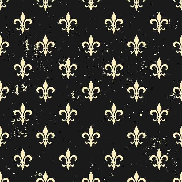 Fleur-de-lis seamless pattern. Старинный шаблон. Цветочные классические текстуры. Fleur de lis royal lily retro background. Дизайн винтажа для открыток, обоев, обертывания, текстиля . — стоковый вектор