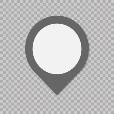 İşaretçi işaret işaretleyin. Saydam arka plan üzerinde düz stil ikonu. Grafik tasarım, Web sitesi, kullanıcı arabirimi için trendy düz stil.