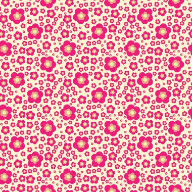 Çiçek geometrik seamless modeli. Moda grafiği. Pembe bir arka plan tasarımı. Modern şık soyut doku. Parmak izi, tekstil, ambalaj ve Dekorasyon, duvar kağıdı için şablon. Vektör çizim.