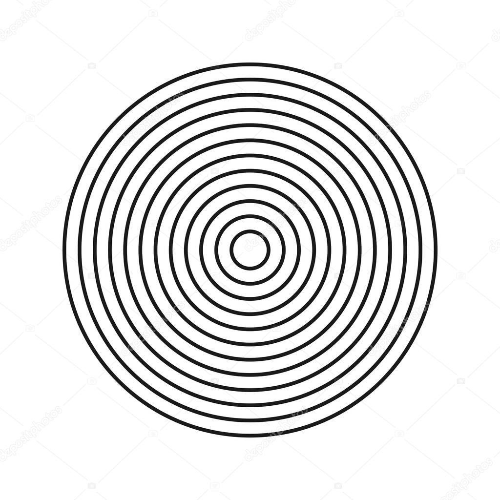 Hypnotic Fascinating Abstract Image. Vector Illustration. Geometric optical illusion. Element for graphic web design. Template for print, textile, wrapping, decoration
