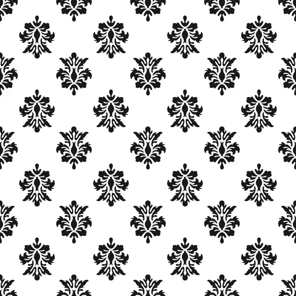 Siyah ve beyaz vektör arka plan. Güzel Kraliçe fleur de lys süsleme elemanları ile seamless modeli. Kraliyet moda illüstrasyon tarzında imzalar. Mükemmel Tekstil, kumaş, kağıt tasarımı.