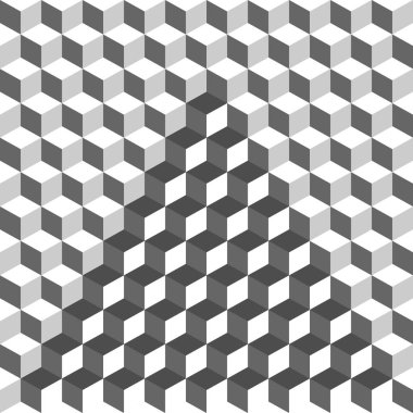 Geometrik çokgen desen. Moda grafik arka plan. Vektör çizim. 3D tasarım. Optik yanılsama. Modern şık soyut doku. Şablon baskı, tekstil, ambalaj, dekorasyon için