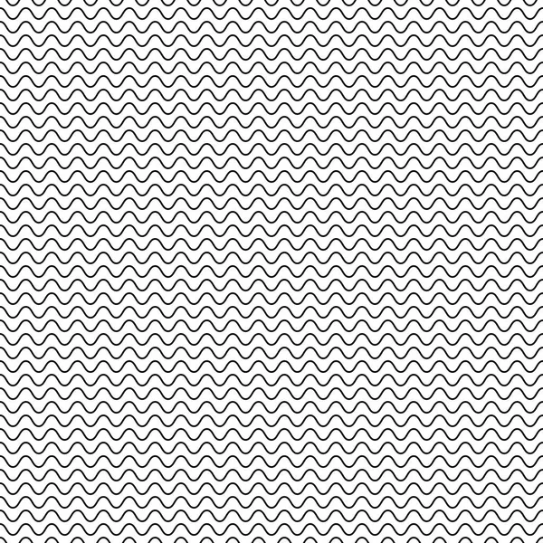 Siyah sorunsuz dalgalı çizgi deseni. Vektör çizim. Moda dalga tasarlamak. Geometrik dalga doku. Duvar kağıdı, sarma, kumaş, arka plan, giyim, diğer baskı üretimi için grafik stili.