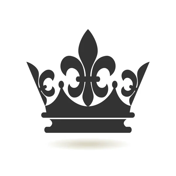 Ícone Crown em estilo moderno plana. Autoridade monárquica e símbolos reais. Ícones antigos monocromáticos vintage. Símbolo da coroa para o seu web site design, logotipo, aplicativo, UI. Ilustração vetorial, EPS10 — Vetor de Stock