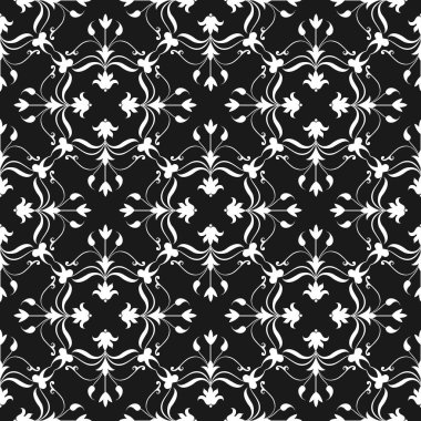 Çiçek arka plan. Dekoratif vektör çizim. Tek renkli desen. Tasarım şablonu için zarif öğe. Dantel dekor için doğum günü ve düğün davetiye, tebrik kartı.