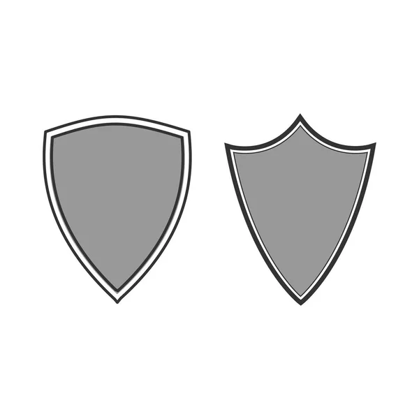 Štíty v moderní plochý izolovaných na bílém pozadí. Předzvěst logo a středověký štít symbol pro váš design webových stránek, logo. Vektorové ilustrace. Eps10. — Stockový vektor