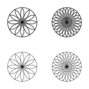 Elmas simgesi ayarla. Vektör çizim. Parlak kristal işareti. Parlak taş. Siyah kontur beyaz arka plan üzerinde izole. Moda modern tasarım. Düz öğe. Sembol hediye, mücevher, mücevher veya royal, zengin.