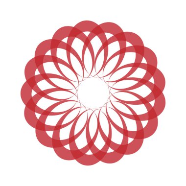 Logo simge soyut sembolü. Vektör çizim üzerinde arka izole. Karmaşık yapısı geometrik sembolü. Güzellik kavramı. Yumuşak şekil.