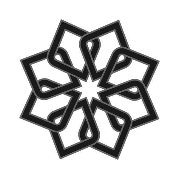 Ikona logo streszczenie symbol. Wektor ilustracja na białym tle na tle. Symbol geometryczny złożone struktury. Pojęcie piękna. Gładki kształt. — Wektor stockowy