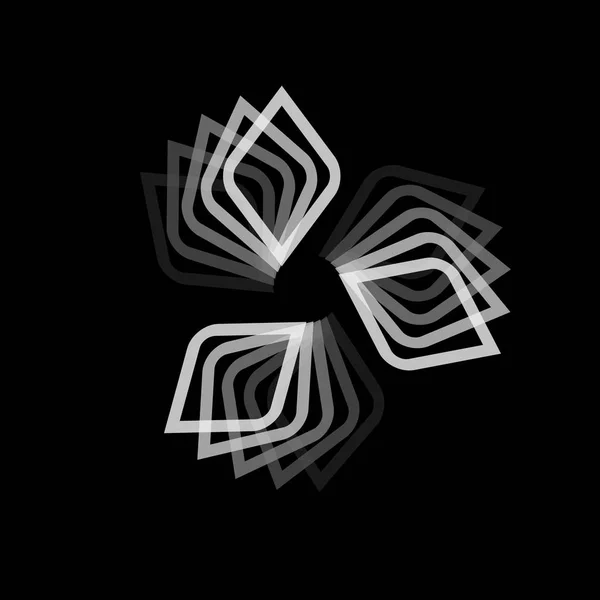 Αφηρημένο σύμβολο εικονίδιο λογότυπο. Vector εικονογράφηση απομονωμένη στο παρασκήνιο. Γεωμετρικό σύμβολο την πολύπλοκη δομή. Έννοια της ομορφιάς. Λείο σχήμα. — Διανυσματικό Αρχείο