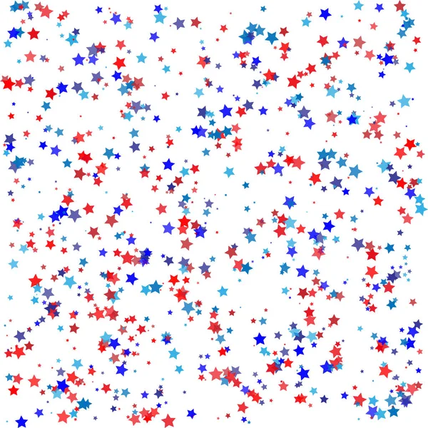 Beyaz arka plan üzerinde anma günü kutlaması için yıldız deseni. Kırmızı ve mavi renk zarif yıldız arka plan. Vektör çizim.