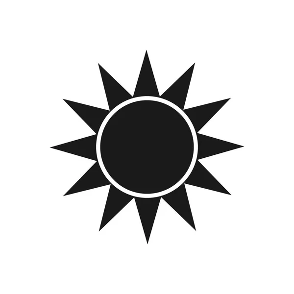 Sun vector black icon. Element for design.Vector Illustration. — Stock Vector