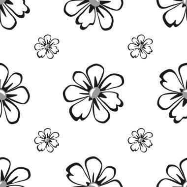 Çiçek geometrik seamless modeli. Moda grafiği. Arka plan tasarım. Modern şık soyut doku. Parmak izi, tekstil, ambalaj ve Dekorasyon, duvar kağıdı için şablon. Vektör çizim.