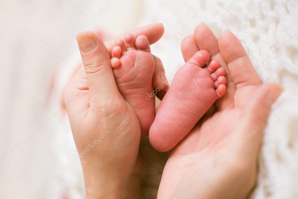 Photo of newborn baby feet