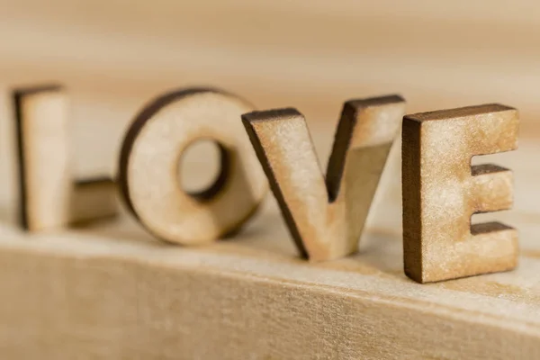 Palabra de amor de madera — Foto de Stock