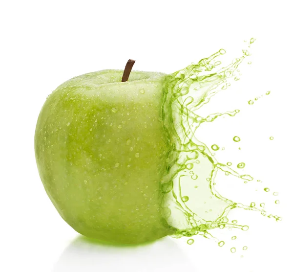 Spruzzo verde mela — Foto Stock