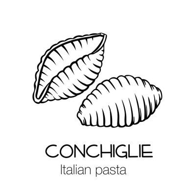 Conchiglie makarna ana hatları simgesi