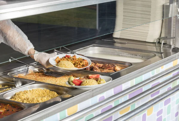 Pranzo completo stazione di servizio — Foto Stock