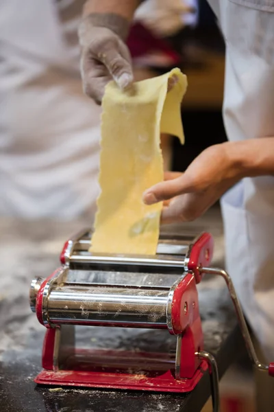 Gastronomische Pasta Maken Van Thema Met Bloem Andere Objecten — Stockfoto
