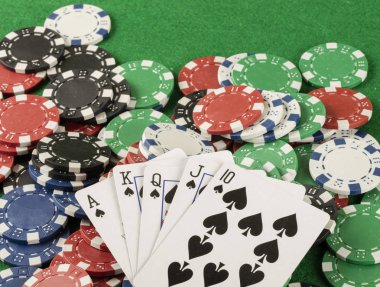 online casino poker banner şablon düzeni. yeşil tablo 
