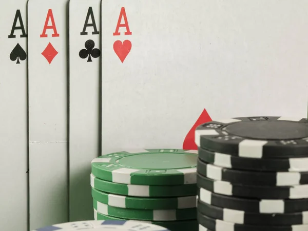 Maquette Bannière Poker Pour Casino Ligne Table Verte — Photo
