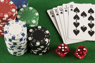 online casino poker banner şablon düzeni. yeşil tablo 