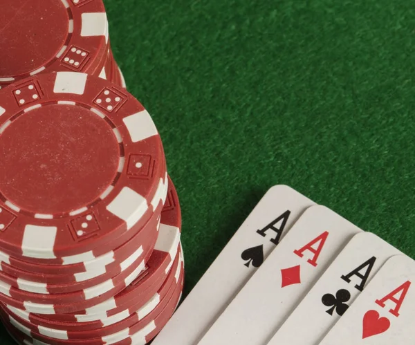 Poker Banner Mallayouten För Online Casino Gröna Bordet — Stockfoto