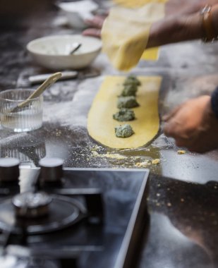 Mantı, İtalyan mutfağı yapma adam ve gluten free