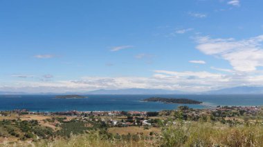 İzmir 'in Urla ilinin panoramik manzarası, Türkiye