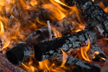 Büyük kırmızı bir şenlik ateşi.