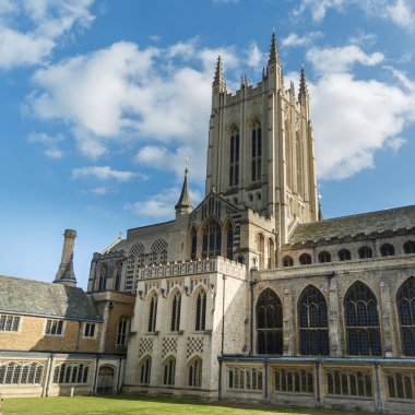 The Bury St Edmunds Cathedral in a sunny day in autumn clipart