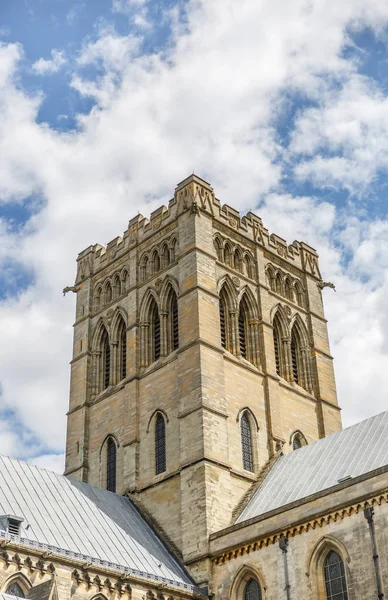 Вежу собору Святого Іоанна Предтечі Норвіч, Великобританія — стокове фото