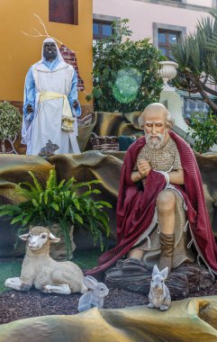 Bir adam koyun ve tavşan, temsili t zaman