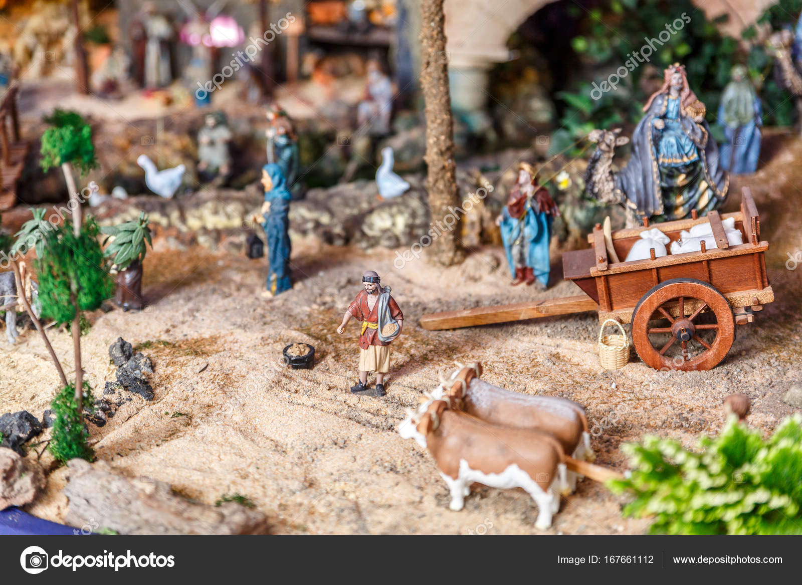 View Of Part Of A Crib Full Of People And Animals At The Time O