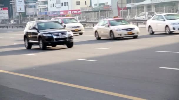 Dubai Emirati Arabi Uniti Novembre 2017 Traffico Diurno Sulla Sheikh — Video Stock