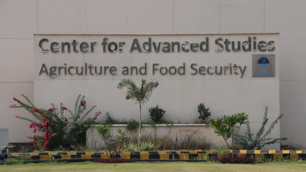 Faisalabad Pakistan October 2018 Center Advanced Studies Agriculture Food Security — 图库视频影像