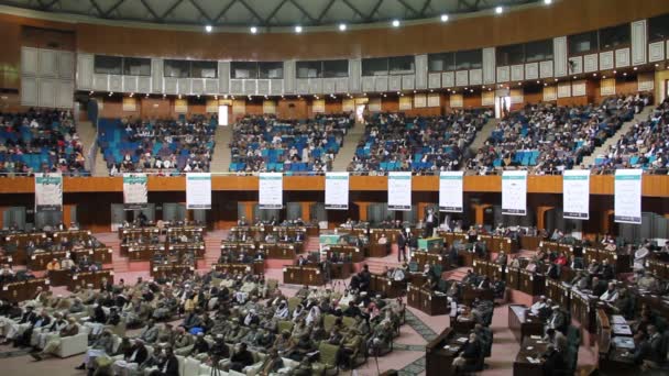 Islamabad Pakistan Ocak 2016 Pakistan Daki Jinnah Kongre Merkezi Slamabad — Stok video