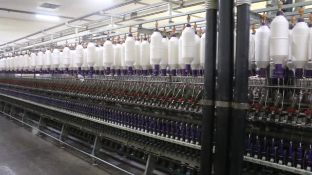 Dernières Machines Dans Une Usine Textile Moderne — Video