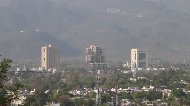 Будинки Синьому Районі Ісламабаду Столиці Пакистану — стокове відео