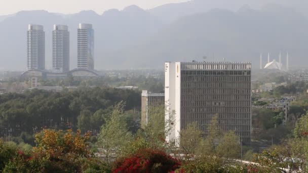 Arsitektur Landmark Islamabad Ibukota Pakistan — Stok Video