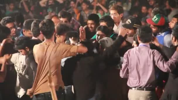 Sialkot Paquistão Mar Cricketer Virou Político Imran Khan Deixando Palco — Vídeo de Stock