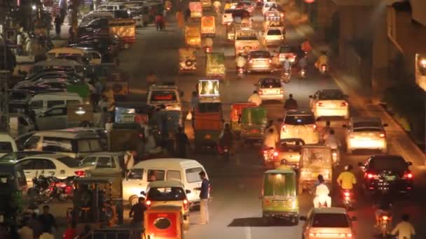 Lahore Pakistan Ottobre Traffico Nelle Ore Punta Firozpur Road Area — Video Stock