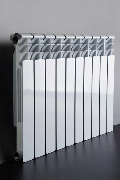White radiator in an apartment