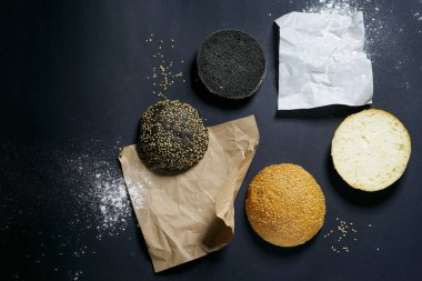 Üstten Görünüm Burger rulo