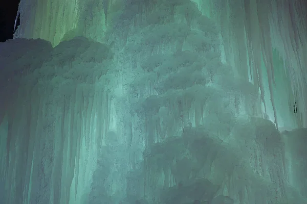 Cascata de gelo, textura de gelo , — Fotografia de Stock