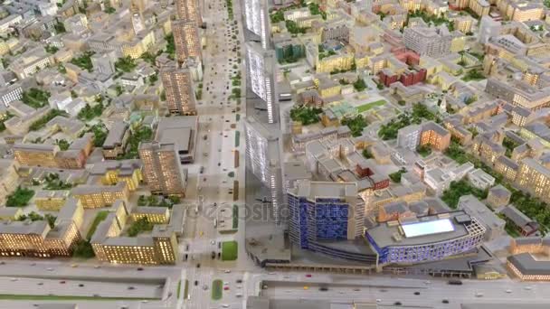 Minyatür şehir Moskova — Stok video